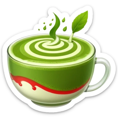 Make a matcha red sticker