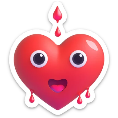 heart eyes emoji crying sticker