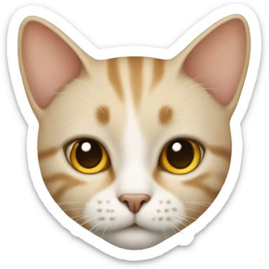 beige cat sticker