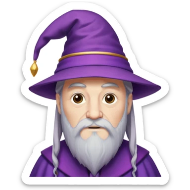 dumbledore wear purple magic hat sticker