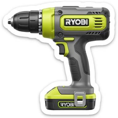 Ryobi ONE+ Taladro atornillador de batería R18PD2 (18 V, 2 baterías, 1,5 Ah, 40 Nm) emoji style  sticker