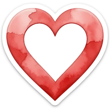 minimalist watercolor heart icon, monochromatic white washes, soft bleeding edges, on textured white paper, serene and emotional, perfect for app icon, transparent background, flat lay --style raw --stylize 150 sticker