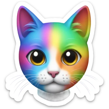 Rainbow cat sticker