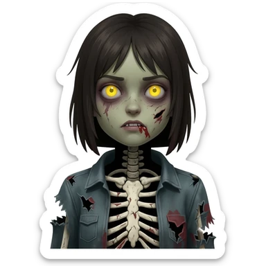 zombie girl sticker