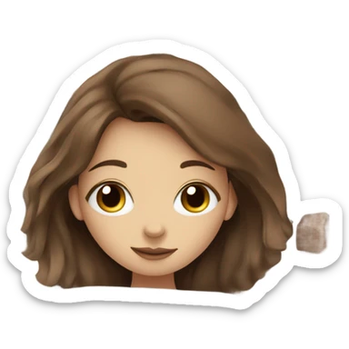 Girl with blue eyes and brown hair in a plaid blanket with a tea  sticker