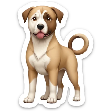 Anatolian shepherd dog and pitbull dog mix sticker