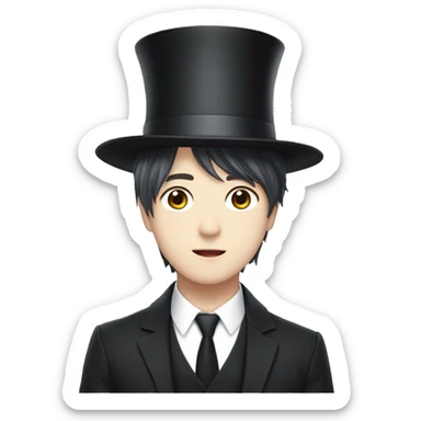 Hyunjin Skz wearing top hat sticker