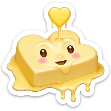 butter with yellow heart sticker