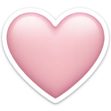 light pink heart sticker