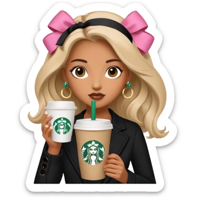 Aesthetic and BADDIE with bows and some starbucks coffee and dior bag sticker