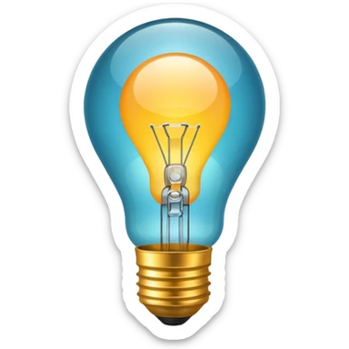 light bulb turned on NO FACE sticker