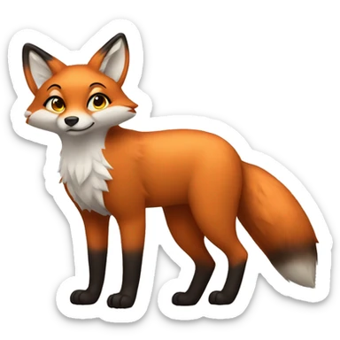 Fox, curvy, female, anthro, furry sticker