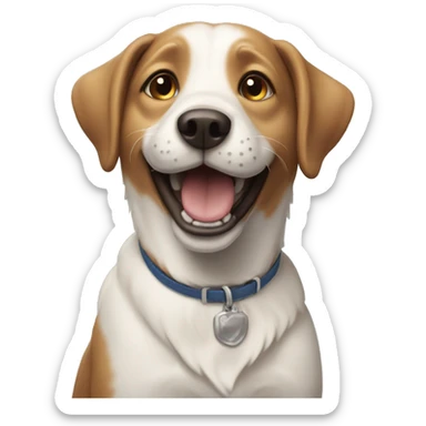 happy dog sticker
