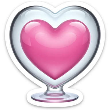 Pink heart with a bowl sticker