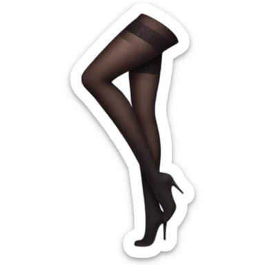 lady legs black stockings sticker