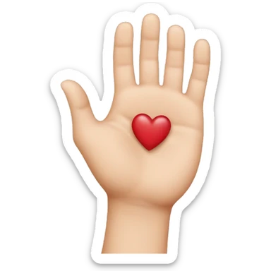 Hand heart sticker