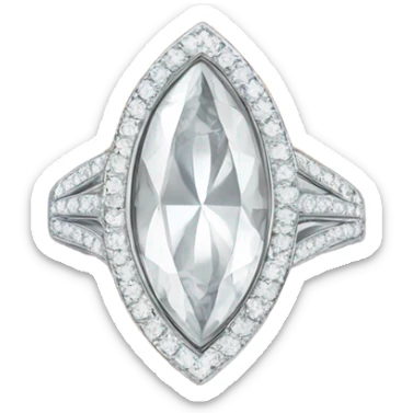 Marquise engagement ring sticker