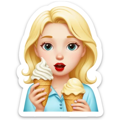 a girl called rainy who likes to eat gelato sticker