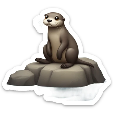 sad otter sticker