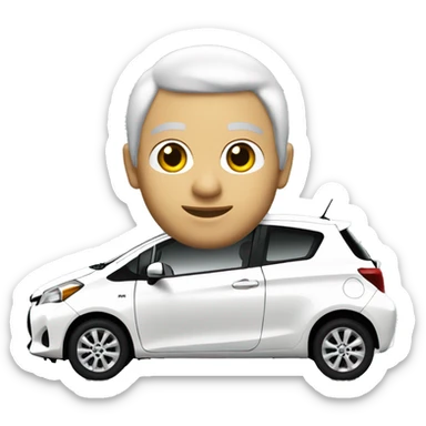 Toyota yaris blanche 2013 sticker