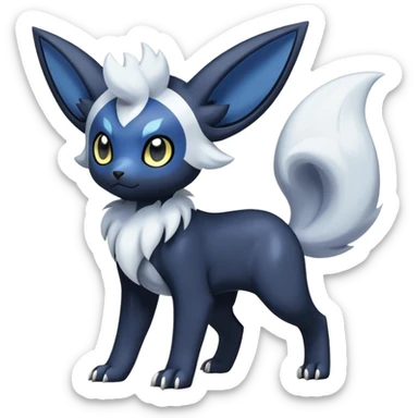 Absol-Meowstic-Umbreon-Fakémon-hybrid-creature (full body)  sticker