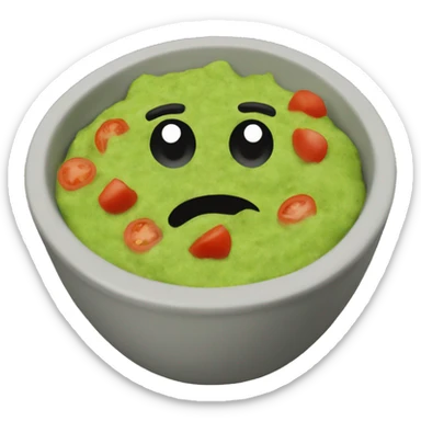 Guacamole bowl sticker