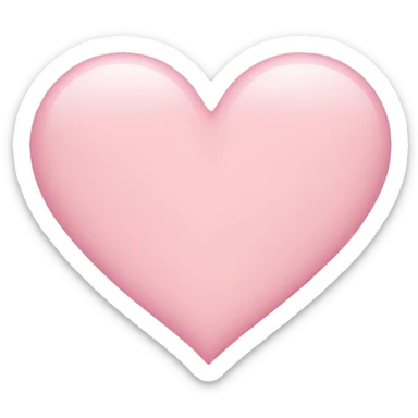 light pink heart sticker