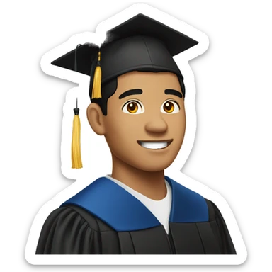 Filipino man graduating sticker