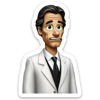 Donald Duck as Patrick Bateman  sticker