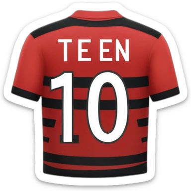 Flamengo number ten shirt backwards sticker
