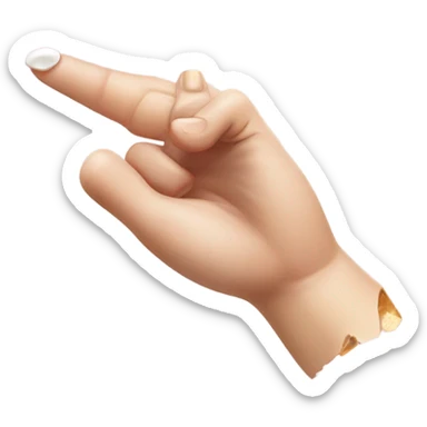Broken middle finger nail sticker
