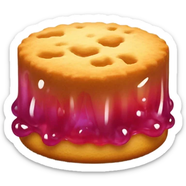 Biscuit with jelly sticker
