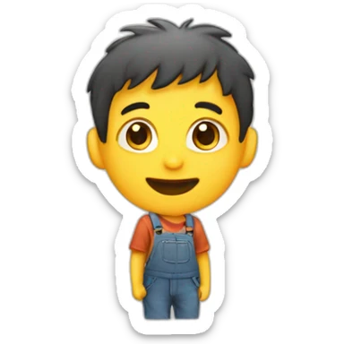 Niño abrazando a otros, deseando buenos días sticker