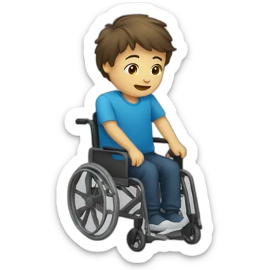 Un enfant handicapé qui pleure sticker