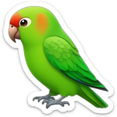 Two green lovebird sticker