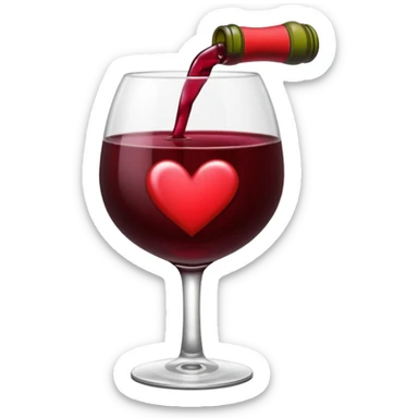 Corazón de color vino tinto oscuro sin nada arriba sticker