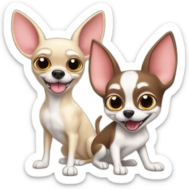 Ren Hoek the hysterical Chihuahua and Stimpy the lazy and dumb cat sticker