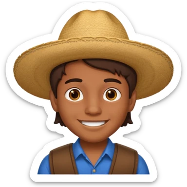 Mexican boy with middle part sticker