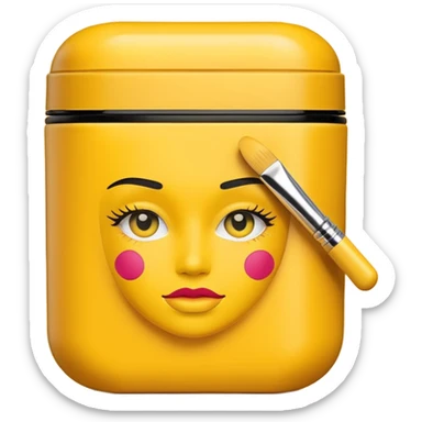 yellow makeup packaging sticker