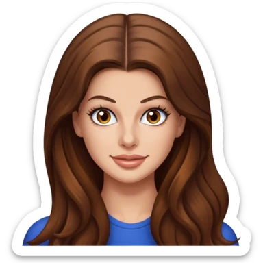 Hannah Stocking with long brown hair sticker