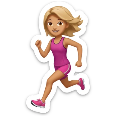 run girl sticker