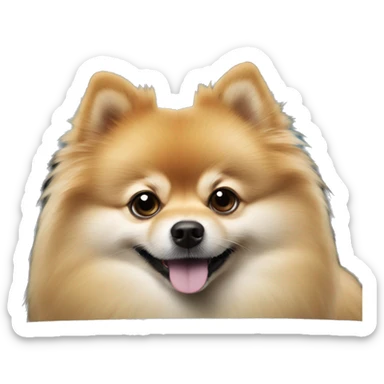 Pomeranian spitz drive in a car sticker