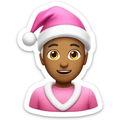 pink christmas sticker