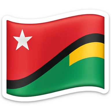 red on top, black in the middle, and green bottom horizontal stripe flag sticker