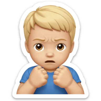 Toddler Squeezing So hard sticker