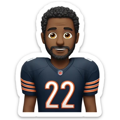 A Jewish man wearing a Chicago bears jersey  sticker
