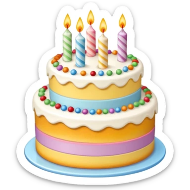 birthday cake bakery sticker