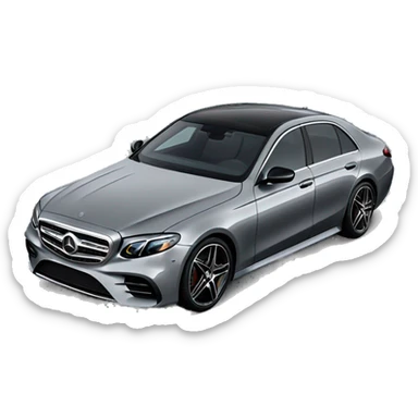 Mercedes Benz E53 2019 with 20” wheels Selenite Grey colour side view sticker