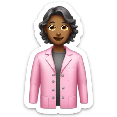 pink laboratory coat sticker