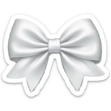 white satin bow sticker